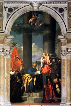 Pesaros Madonna Tiziano Titien Peinture à l'huile